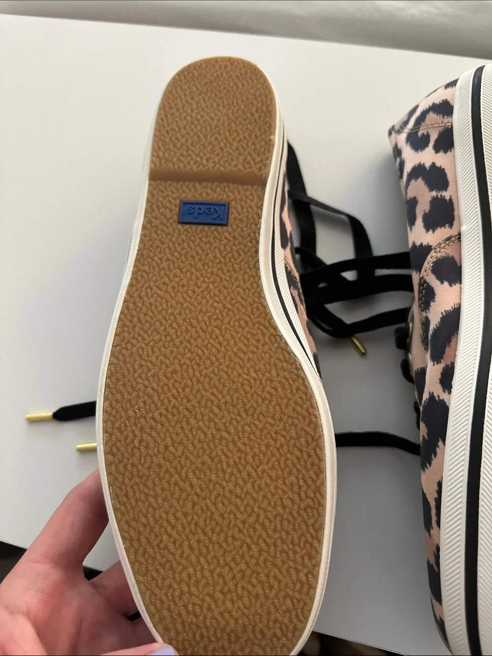Keds for Kate Spade New York Leapard Print Fabric Sneakers in Women’s Size 11
